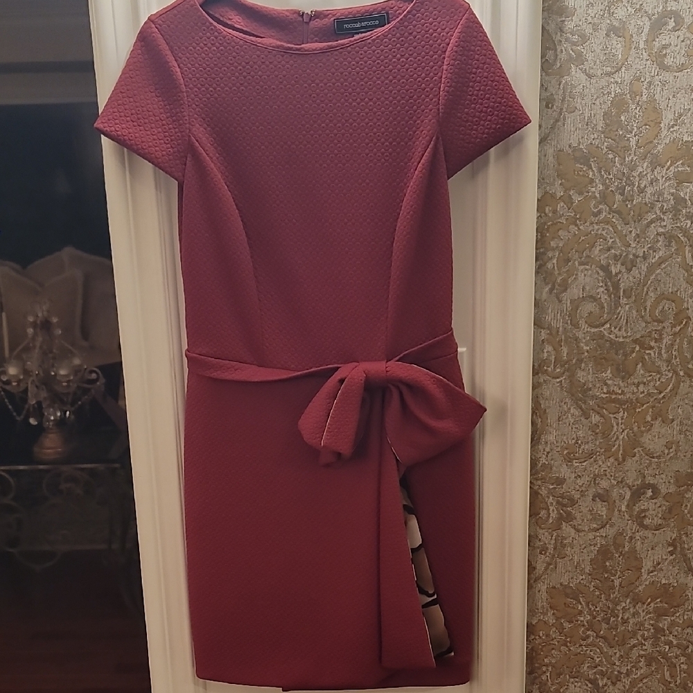 Textured Red Mini Dress
